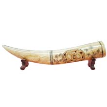 OX BONE CARVED OX HORN